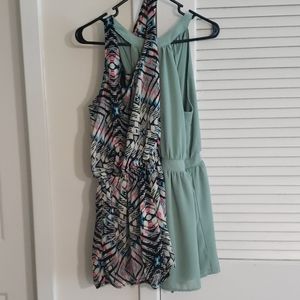 Two for the price of one, Rompers! Good condition.
